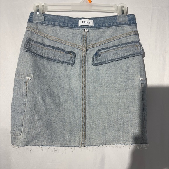 Pistola Light Blue Denim Mini Skirt - Picture 11 of 13